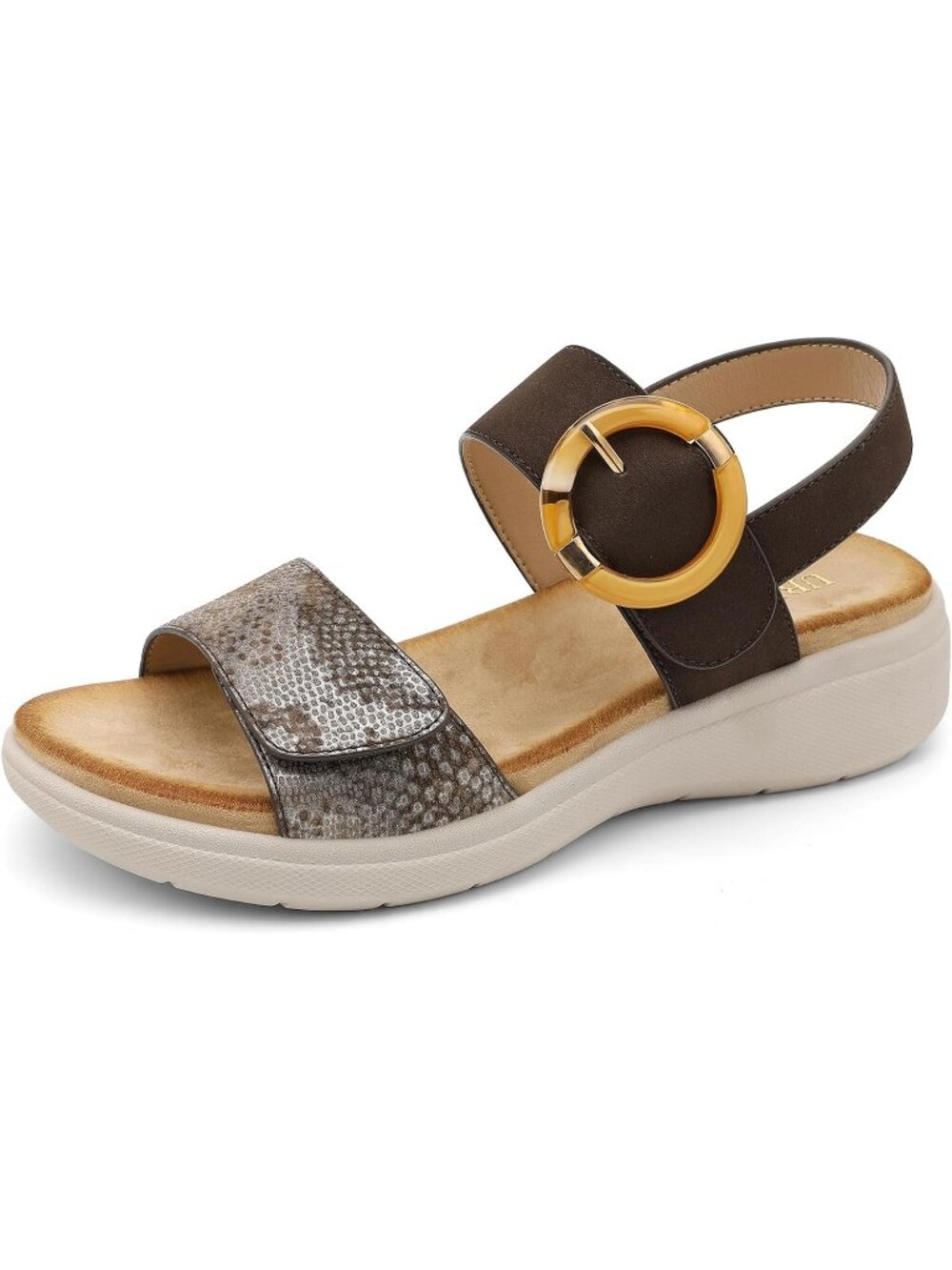 Women's Coffee Summer Comfortable Open Toe Comfy Casual Wedge Walking Sandals